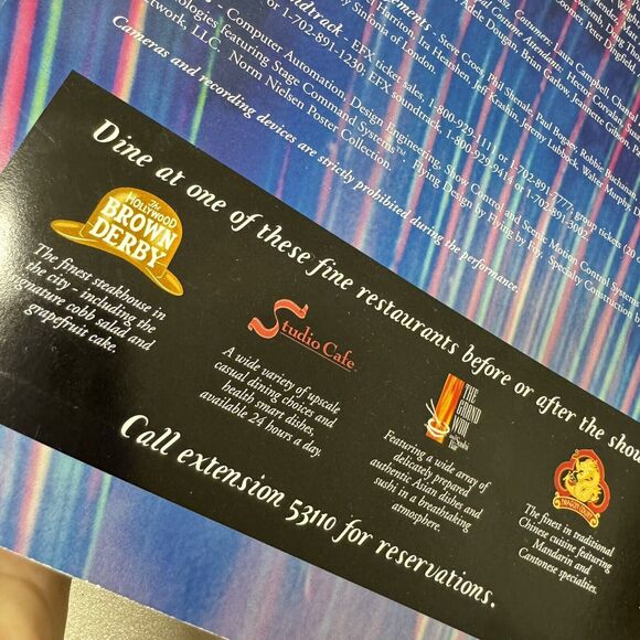 Rick Springfield Autographed Program 2001 EFX Alive MGM Las Vegas Folded Damage - Picture 6 of 8